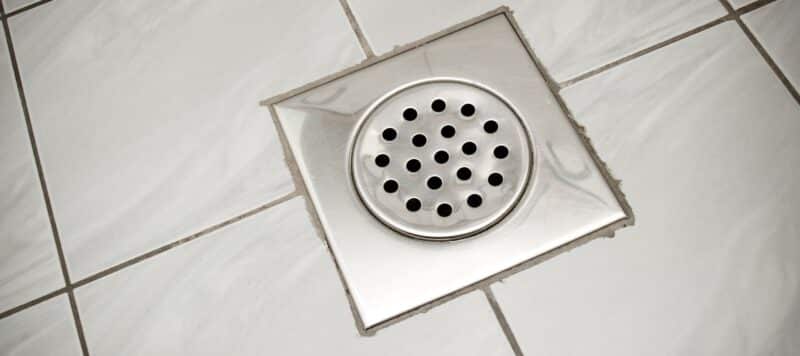 floor drain in a commercial kitchen